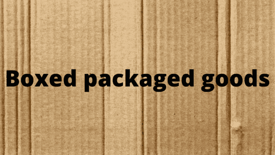 Boxed packaged goods