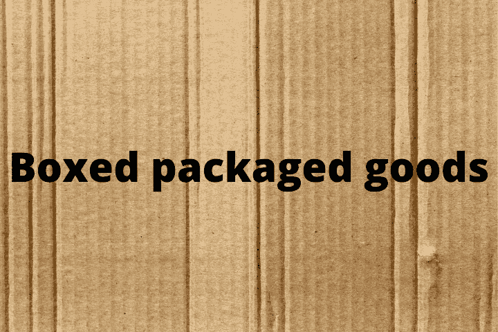 Boxed packaged goods
